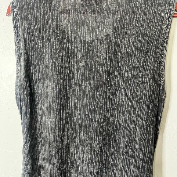 24 Karat Acid Wash Crinkle Gray Sleeveless Vintage 100% Rayin Dress Women’s XL - Picture 7 of 8